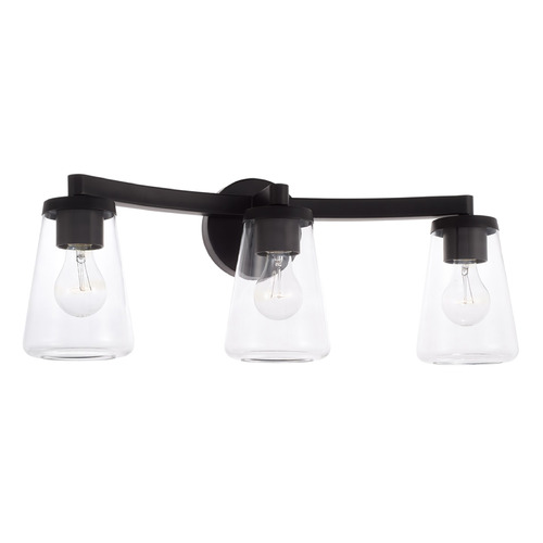 HomePlace by Capital Lighting Homeplace By Capital Lighting Aaron Matte Black Bathroom Light 161931MB-664