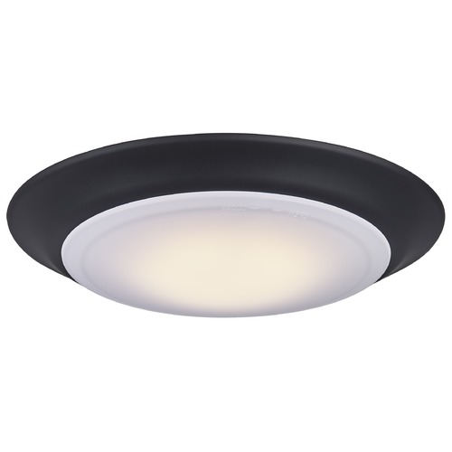 Design Classics Lighting Kuul 6-Inch LED Flush Mount in Matte Black 2700K DFR615-927-MBK-L 2700K 90CRI 1000LM