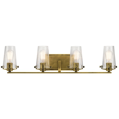 Seeded Glass Bathroom Light Brass by Kichler Lighting