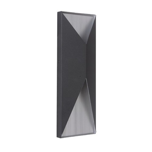 Peak Matte Black / Brushed Aluminum LED Outdoor Wall Light by Craftmade Lighting