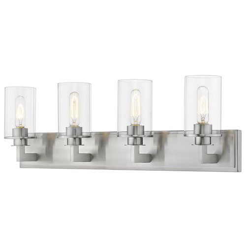 Z-Lite Savannah Brushed Nickel Bathroom Light by Z-Lite 462-4V-BN