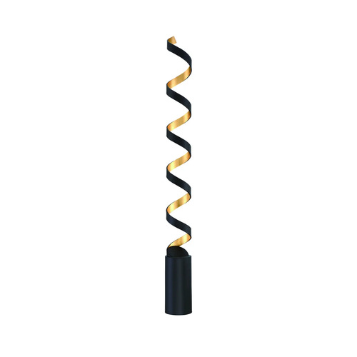 Spiral LED Floor Lamp in Black & Gold by Arnsberg