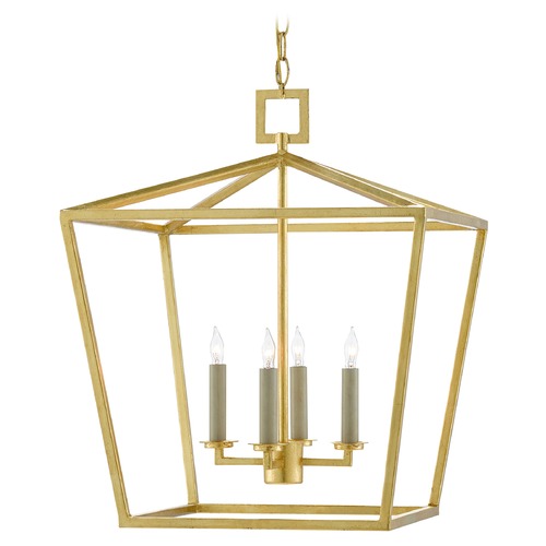 Currey and Company Denison Gold Leaf Pendant Light