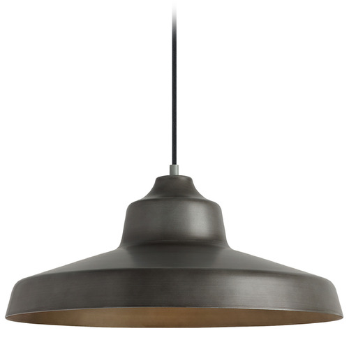 Zevo LED Pendant in Fossil Gray by Visual Comfort Modern