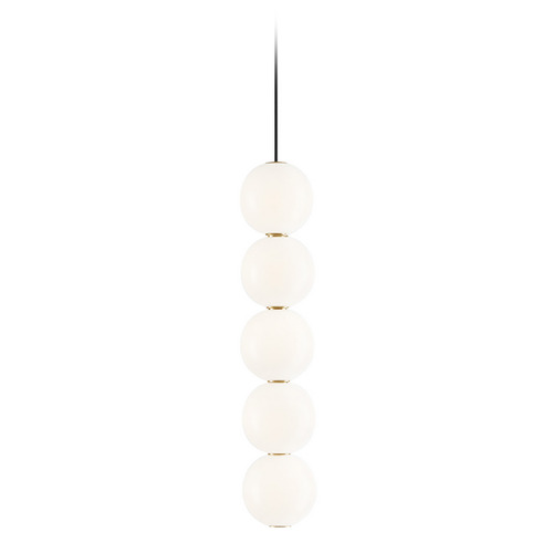 Orbet 5-Light LED Pendant in Natural Brass by Visual Comfort Modern