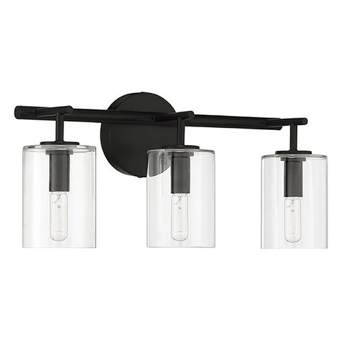 Craftmade Lighting Hailie Flat Black Bathroom Light by Craftmade Lighting 55603-FB