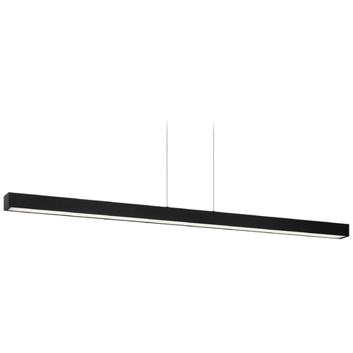 Matteo Lighting Presley Matte Black LED Island Light with Rectangle Shade
