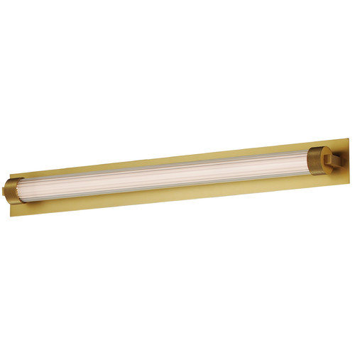 Doric Natural Aged Brass LED Vertical Bathroom Light by ET2 Lighting