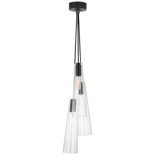 Elias Bronze Clear Glass Wall Sconce