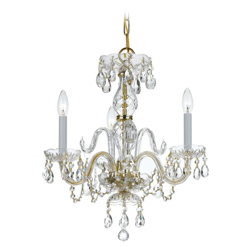 Crystorama Lighting Traditional Crystal Polished Brass Crystal Chandelier