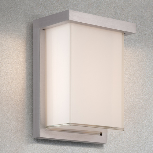 Ledge 8-Inch LED Outdoor Wall Light in Brushed Aluminum by Modern Forms