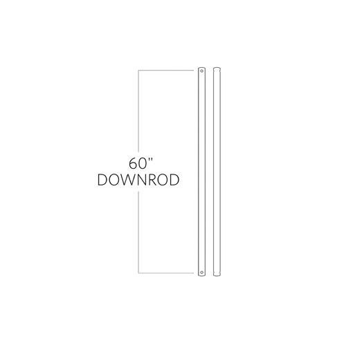 60-Inch Downrod in Chrome by Visual Comfort & Co Fan Collection