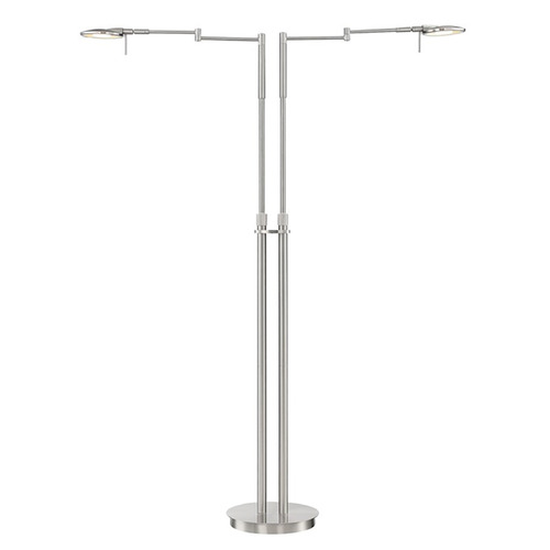 Arnsberg Dessau Turbo Satin Nickel LED Swing Arm Lamp with Bowl / Dome Shade
