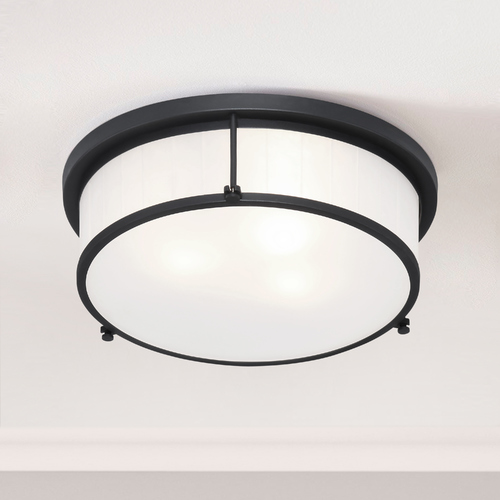 Caisse Claire Matte Black Flush Mount by Matteo Lighting