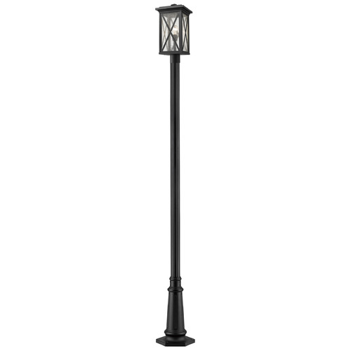 Z-Lite Brookside Black Post Light by Z-Lite 583PHBR-557P-BK