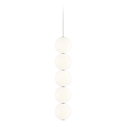 Visual Comfort Modern Collection Orbet 5-Light LED Pendant in Polished Nickel by Visual Comfort Modern 700TDOBT5N-LED927