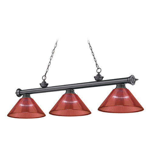 Z-Lite Cordon Bronze Plate Billiard Light by Z-Lite 2306-3BP-ARBG