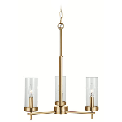 Visual Comfort Studio Collection Visual Comfort Studio Collection Zire Satin Brass Mini-Chandelier 3190303-848