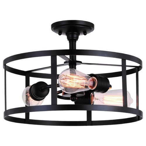 Vaxcel Lighting Akron Oil Rubbed Bronze Semi-Flushmount Light