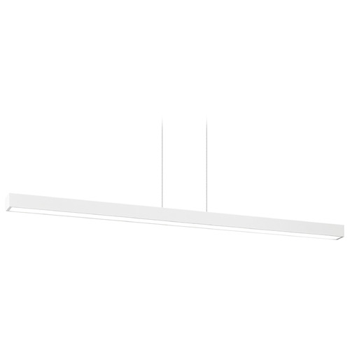 Matteo Lighting Presley Matte White LED Island Light with Rectangle Shade