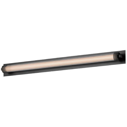Doric Black LED Vertical Bathroom Light by ET2 Lighting