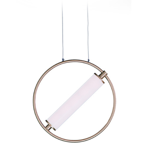 ET2 Lighting Et2 Flare Black & Soft Gold LED Pendant Light with Cylindrical Shade E23273-93BKSFTG