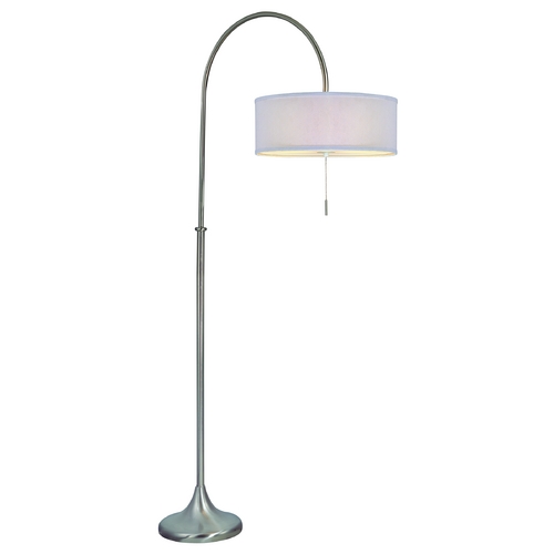Modern Lamp Base in Satin Nickel Finish