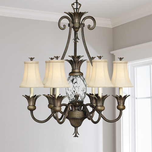 Plantation 7-Light Chandelier in Pearl Bronze by Hinkley Lighting