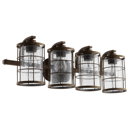 Quorum Lighting Ellis Oiled Bronze Bathroom Light by Quorum Lighting 5364-4-86