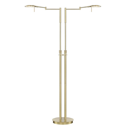 Arnsberg Dessau Turbo Satin Brass LED Swing Arm Lamp with Bowl / Dome Shade