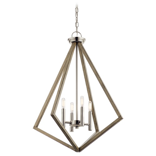 Deryn 4-Light Distressed Antique Gray Chandelier by Kichler Lighting