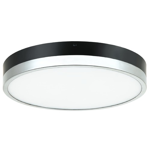 Tone Black & Chrome LED Flush Mount by Matteo Lighting