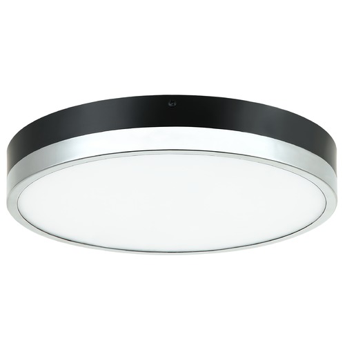 Matteo Lighting Tone Black & Chrome LED Flush Mount by Matteo Lighting M15301BKCH