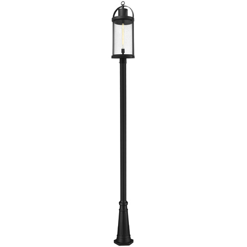 Roundhouse Black Post Light by Z-Lite