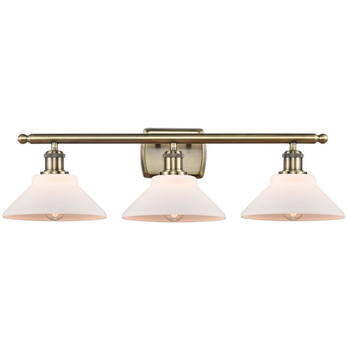 Innovations Lighting Orwell Antique Brass Bathroom Light by Innovations Lighting 516-3W-AB-G131