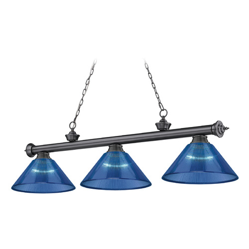 Cordon Bronze Plate Billiard Light by Z-Lite