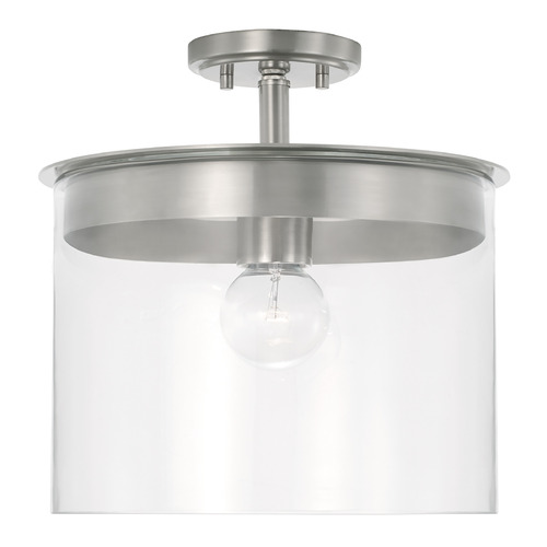 HomePlace by Capital Lighting Mason Small Dual Mount Pendant in Brushed Nickel by HomePlace Lighting 246812BN