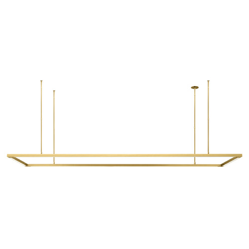 Stagger 84-Inch LED Linear Light in Natural Brass by Visual Comfort Modern