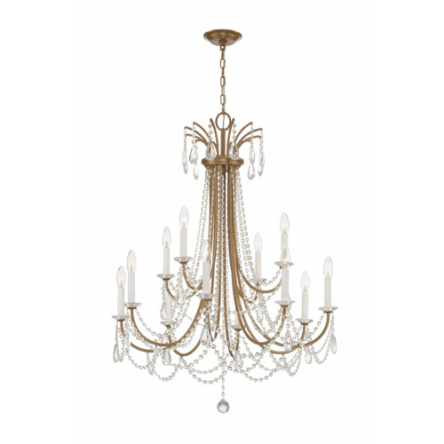 Karrington 30-Inch Chandelier in Aged Brass by Crystorama Lighting