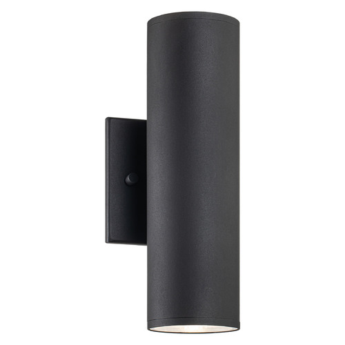 Tubular Matte Black LED Outdoor Wall Light by Matteo Lighting