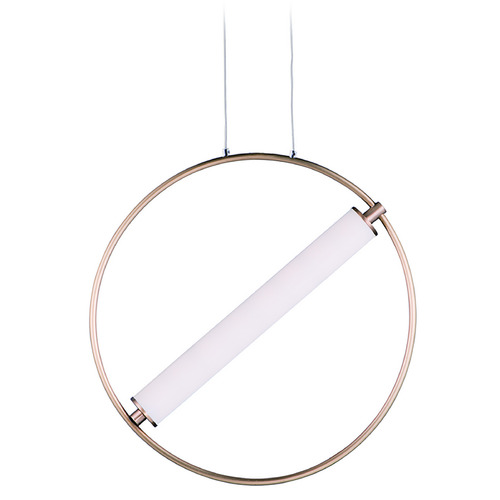 ET2 Lighting Et2 Flare Black & Soft Gold LED Pendant Light with Cylindrical Shade E23274-93BKSFTG