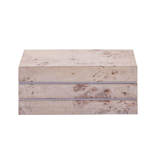 Elk Lighting Elk Lighting Salem White Burl Wood & Satin Nickel Box H0897-11944