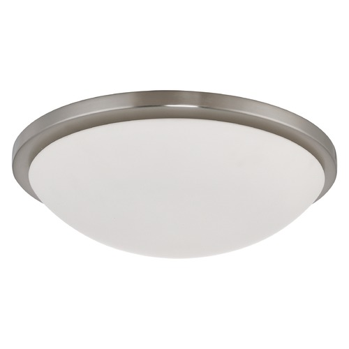 LED Flush Mount Brushed Nickel Button by Nuvo Lighting