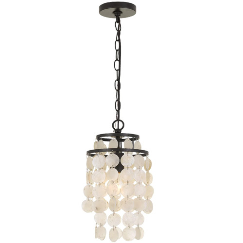 Crystorama Lighting Brielle 7-Inch Mini Pendant in Dark Bronze by Crystorama Lighting BRI-3000-DB