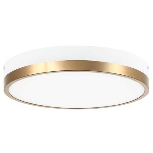 Matteo Lighting Tone White & Aged Gold LED Flush Mount by Matteo Lighting M15301WHAG