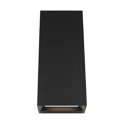 Visual Comfort Modern Collection Sean Lavin Pitch 12-Inch 277V 3000K LED Outdoor Wall Light in Black by Visual Comfort Modern 700OWPIT12B-LED930-277