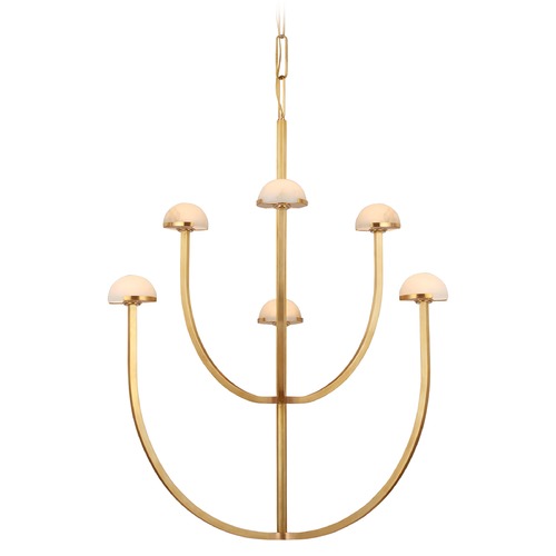 Kelly Wearstler Pedra Chandelier in Antique Brass by Visual Comfort Signature