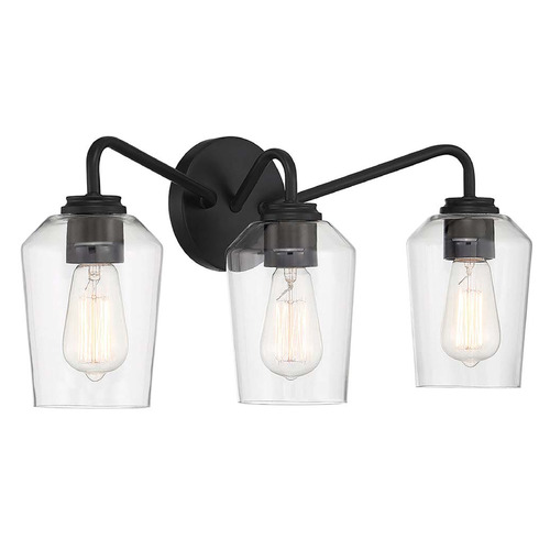 Shayna Flat Black Bathroom Light by Craftmade Lighting