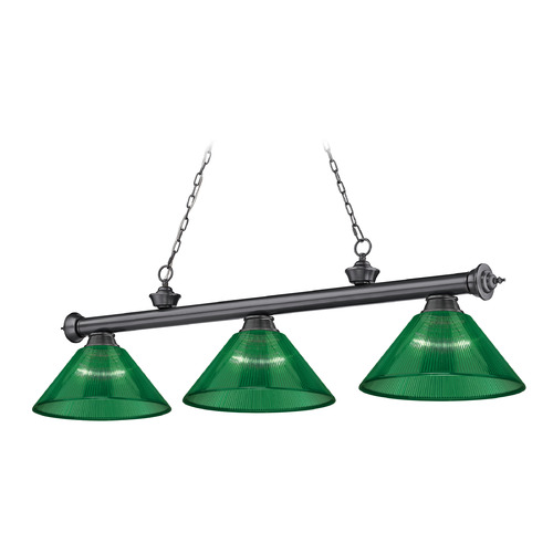 Cordon Bronze Plate Billiard Light by Z-Lite