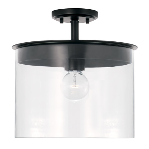 HomePlace by Capital Lighting Mason Small Dual Mount Pendant in Matte Black by HomePlace Lighting 246812MB
